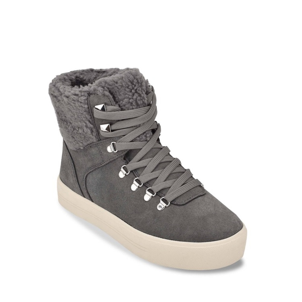 Marc Fisher suede sneaker with fur